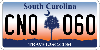 SC license plate CNQ060