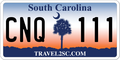 SC license plate CNQ111