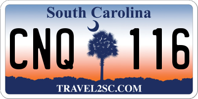 SC license plate CNQ116