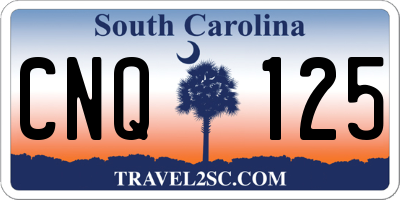SC license plate CNQ125