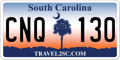 SC license plate CNQ130