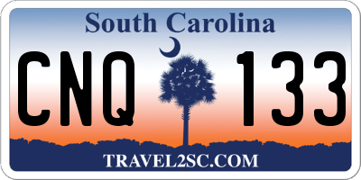 SC license plate CNQ133