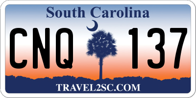 SC license plate CNQ137
