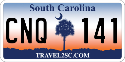 SC license plate CNQ141