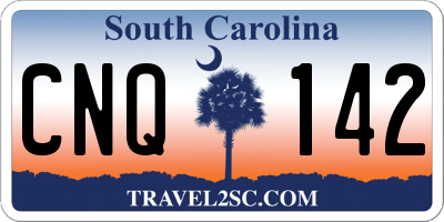SC license plate CNQ142