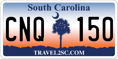 SC license plate CNQ150