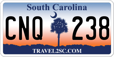 SC license plate CNQ238