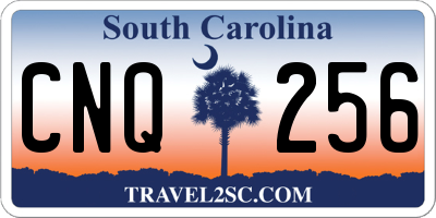 SC license plate CNQ256