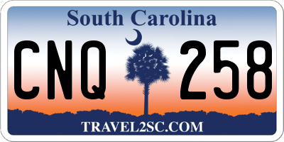SC license plate CNQ258