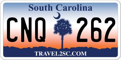 SC license plate CNQ262