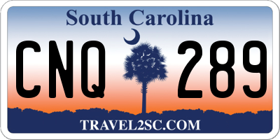 SC license plate CNQ289