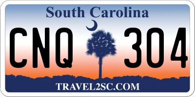SC license plate CNQ304