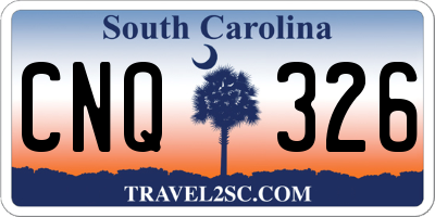 SC license plate CNQ326