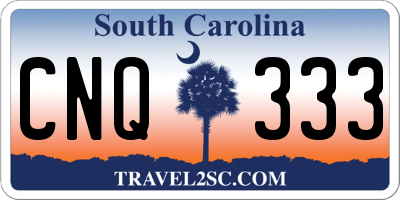 SC license plate CNQ333