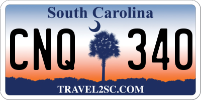 SC license plate CNQ340