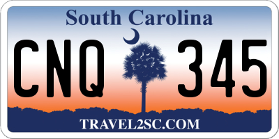 SC license plate CNQ345