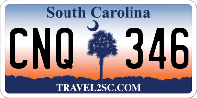 SC license plate CNQ346