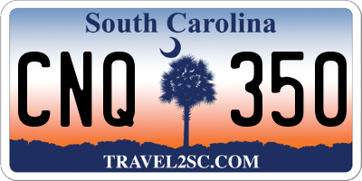 SC license plate CNQ350