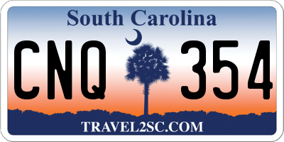 SC license plate CNQ354