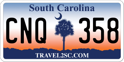 SC license plate CNQ358