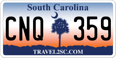 SC license plate CNQ359