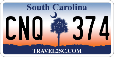 SC license plate CNQ374
