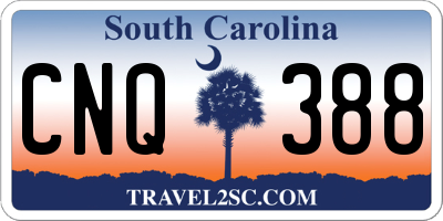 SC license plate CNQ388