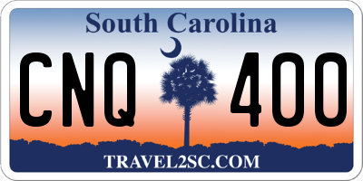 SC license plate CNQ400
