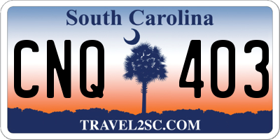 SC license plate CNQ403