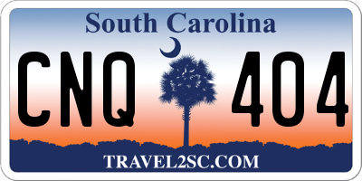 SC license plate CNQ404
