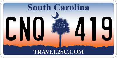 SC license plate CNQ419