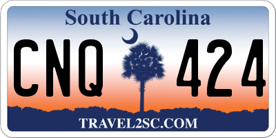 SC license plate CNQ424