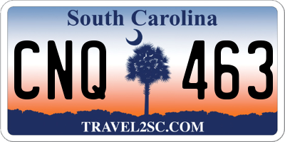 SC license plate CNQ463
