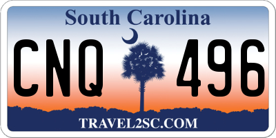 SC license plate CNQ496