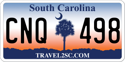 SC license plate CNQ498