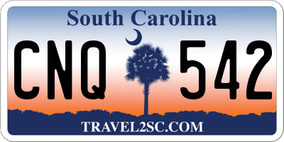 SC license plate CNQ542