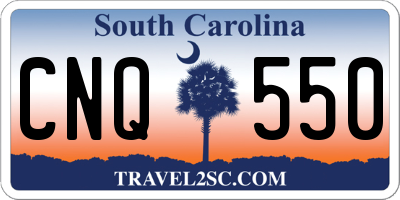 SC license plate CNQ550