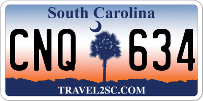 SC license plate CNQ634