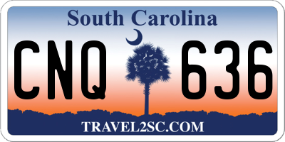 SC license plate CNQ636