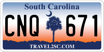 SC license plate CNQ671
