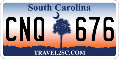 SC license plate CNQ676