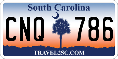 SC license plate CNQ786