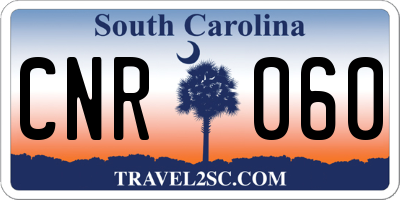 SC license plate CNR060
