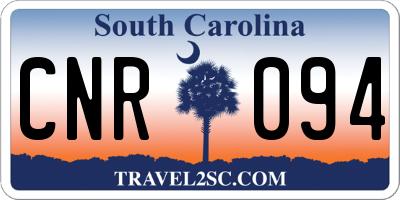 SC license plate CNR094