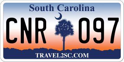 SC license plate CNR097