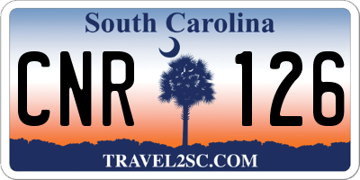 SC license plate CNR126