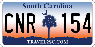 SC license plate CNR154