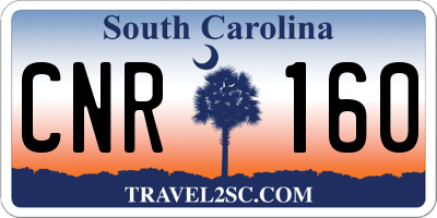 SC license plate CNR160