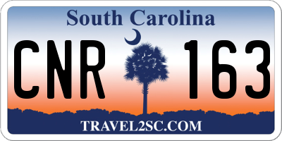 SC license plate CNR163
