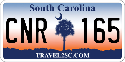 SC license plate CNR165